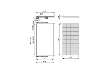 Gaveta organizadora para armário de 900 mm