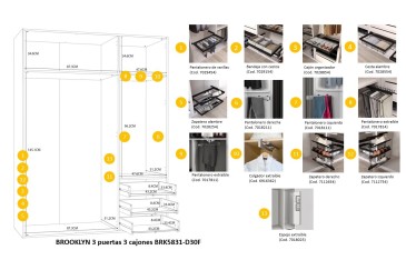 Sapateira metálica extraível para roupeiro de 900 mm