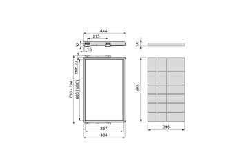 Gaveta organizadora para armário de 800 mm