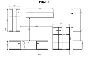 Sala de estar moderna - Mobiliário para sala de jantar PRATO ao MELHOR PREÇO