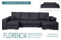 Cama Chaiselongue Esquerda FLORENCIA Cinzento