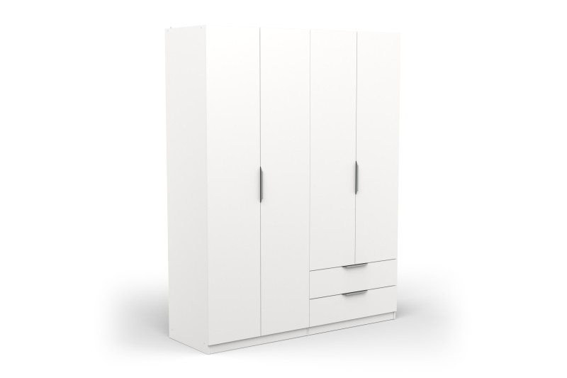 Armário de 4 portas e 2 gavetas GHOST 160 Branco