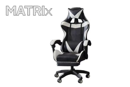 Cadeirão Gamer MATRIx Preto e Branco