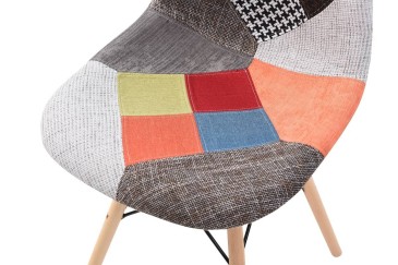 Conjunto de 4 cadeiras PATCHWORK Design estofadas em cores diferentes