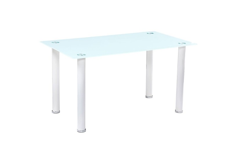 Mesa fixa de vidro branco SHADE Branco