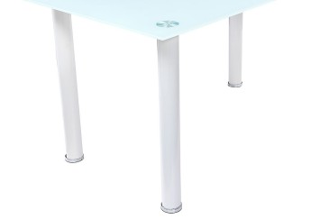 Mesa fixa de vidro branco SHADE 140x80