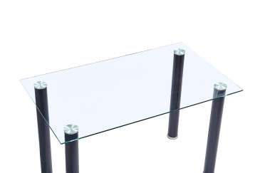 Mesa fixa de vidro transparente SHADE 140x80