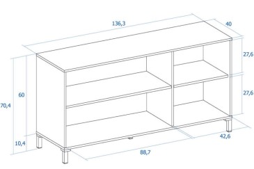 Sala de estar - sala de jantar aparador 3 portas TOKIO ao MELHOR PREÇO