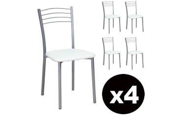 4 sillas cocina blancas modelo 20