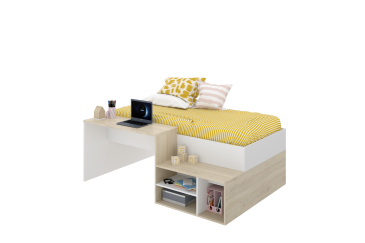 Cama compacta para jovens KRIC 90X190 Branco