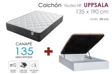 Canapé RECKTO + colchón de 135X190 al MEJOR PRECIO