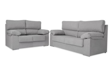 Conjunto de sofá 3+2 lugares RUBEN cinzento ao MELHOR PREÇO