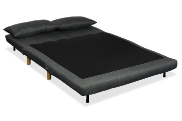 Sofá cama de 2 Plazas tapizado en color Gris oscuro