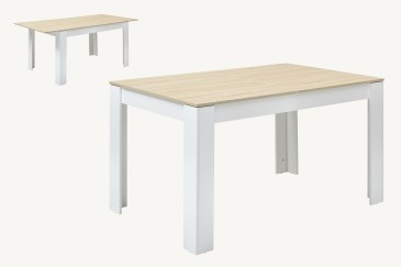 Mesa extensível para sala de jantar e sala de estar 40 - 190 cm. em Carvalho e Branco