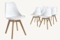 4 Cadeiras de design BEECH Branco
