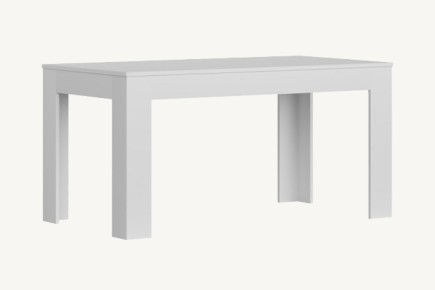 Mesa extensível para sala de jantar e sala de estar 138 - 178 cm. em branco