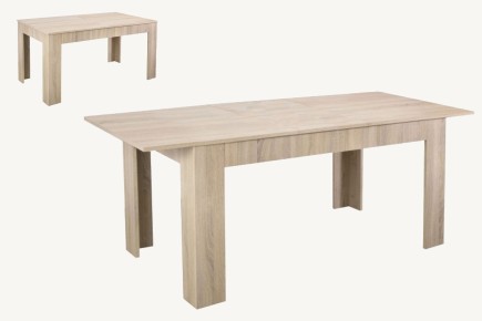 Mesa extensível para sala de jantar e sala de estar 138 - 178 cm. em Carvalho