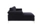 Sofá Chaiselongue 3 Plazas LUSINA Negro REVERSÍVEL