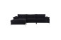 Sofá Chaiselongue 3 Plazas LUSINA Negro REVERSÍVEL