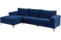 Sofá Chaiselongue 3 Plazas LUSINA Azul REVERSÍVEL