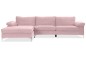 Sofá Chaiselongue 3 Plazas LUSINA Rosa Claro REVERSIBLE