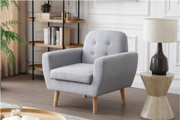 Sillón contemporáneo ERIKSEN en color Gris al MEJOR PRECIO