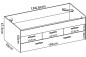 Cama juvenil dupla com gavetas LEKA Branca e Carvalho