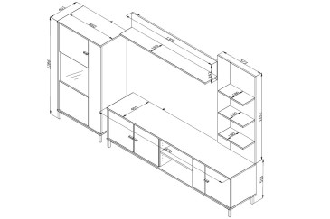 Mueble de salón - comedor moderno AVIGNON al MEJOR PRECIO