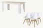 PACK Mesa ASTRID + 4 cadeiras BEECH Design branco