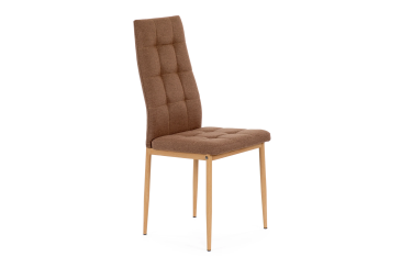 Conjunto de 4 sillas tapizadas en elegante tela de Color Beige  y robusta estructura metálica