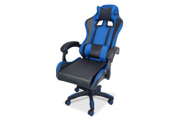 Cadeirão GAMER nas cores azul e preto