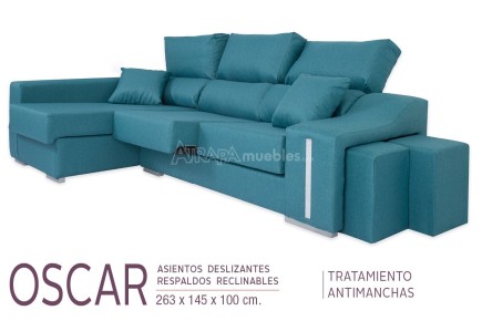 Chaiselongue Izquierda OSCAR Dino Turquesa