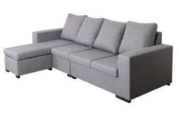 Sofá Chaiselongue Design 4P reversível cor CINZA ao MELHOR PREÇO