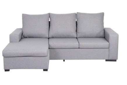 Sofá Chaiselongue de Diseño 3P reversible en color GRIS claro al MEJOR PRECIO