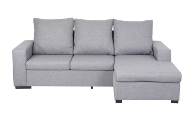 Sofá Chaiselongue Design 3P reversível em cor CINZA claro ao MELHOR PREÇO