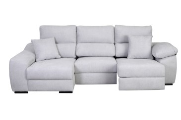 Chaiselongue 3 plazas DAMASCO 285 cm Gris (Cama) al MEJOR PRECIO