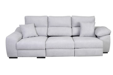 Chaiselongue 3 plazas DAMASCO 285 cm Gris (Cama) al MEJOR PRECIO