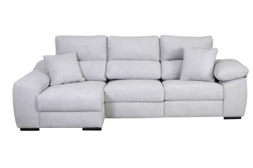 Chaiselongue 3 plazas DAMASCO 285 cm Gris (Cama) al MEJOR PRECIO