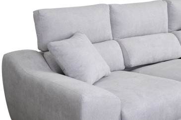 Chaiselongue 3 lugares DAMASCO 285 cm Cinzento (Cama) ao MELHOR PREÇO