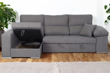 Sofá chaiselonge Cama CAGLIARI Gris al MEJOR PRECIO