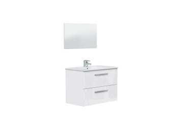 Mueble de baño 80 cm con 2 cajones en color FRESNO