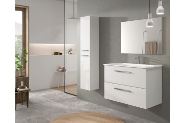 Mueble de baño 80 cm con 2 cajones en color FRESNO