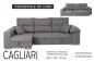 Chaiselongue Cama Izquierda CAGLIARI Gris