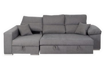 Sofá chaiselonge Cama CAGLIARI Gris al MEJOR PRECIO