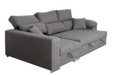 Sofá chaiselonge Cama CAGLIARI Gris al MEJOR PRECIO