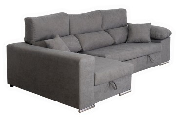 Sofá chaiselonge Cama CAGLIARI Gris al MEJOR PRECIO