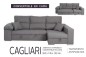 Chaiselongue Cama Derecha CAGLIARI Gris