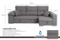 Chaiselongue Cama Derecha CAGLIARI Gris