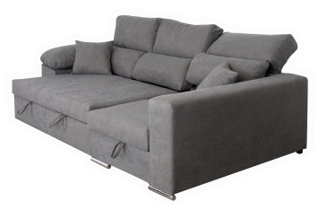 Sofá chaiselonge Cama CAGLIARI Gris al MEJOR PRECIO