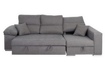 Sofá chaiselonge Cama CAGLIARI Gris al MEJOR PRECIO